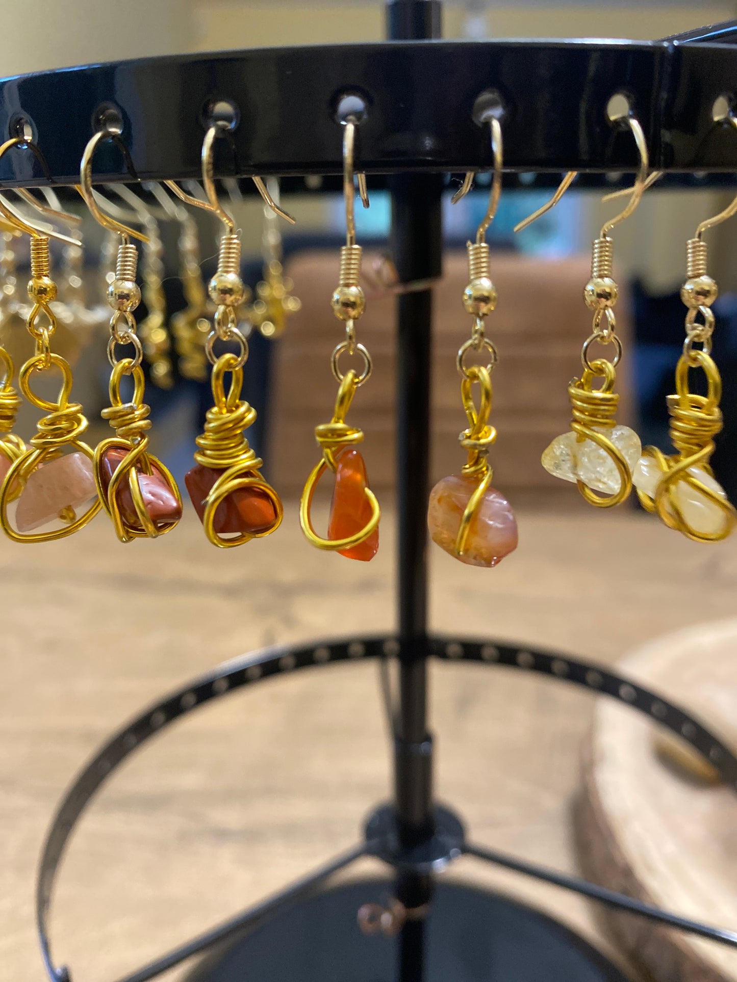 Boucles d’oreilles cornaline