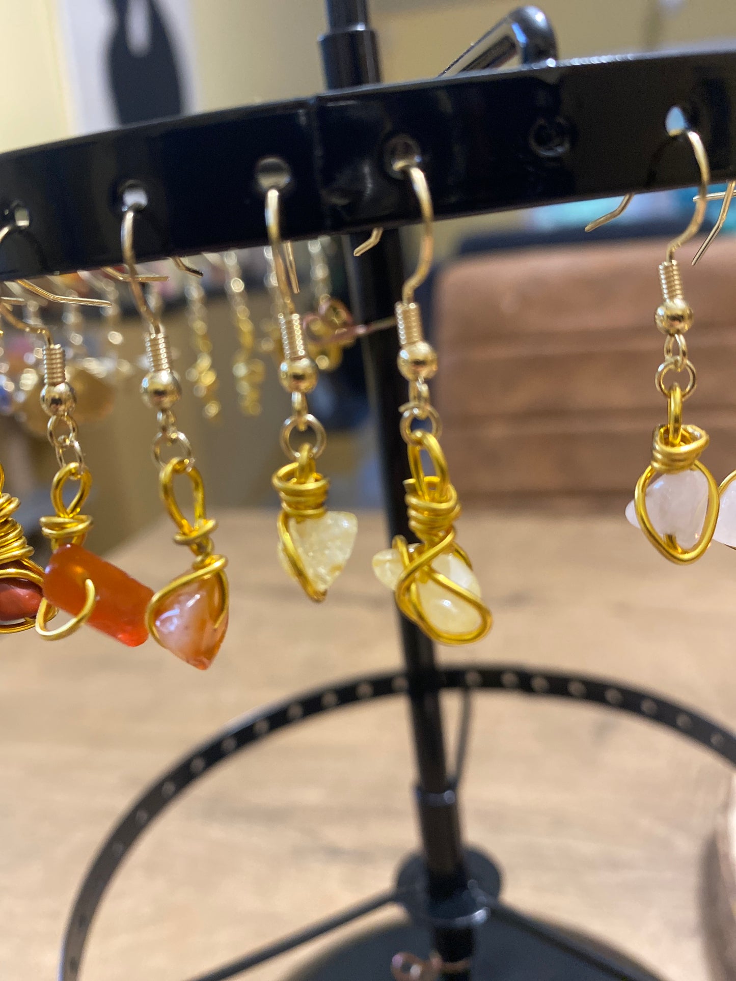 Boucles d’oreilles citrine