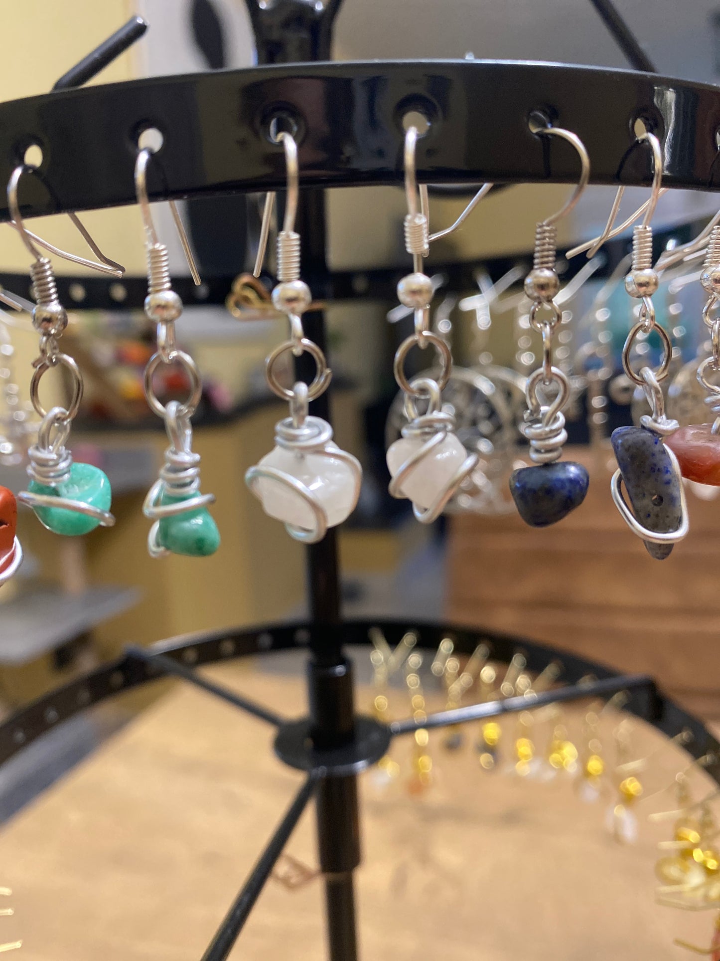 Boucles d’oreilles quartz rose