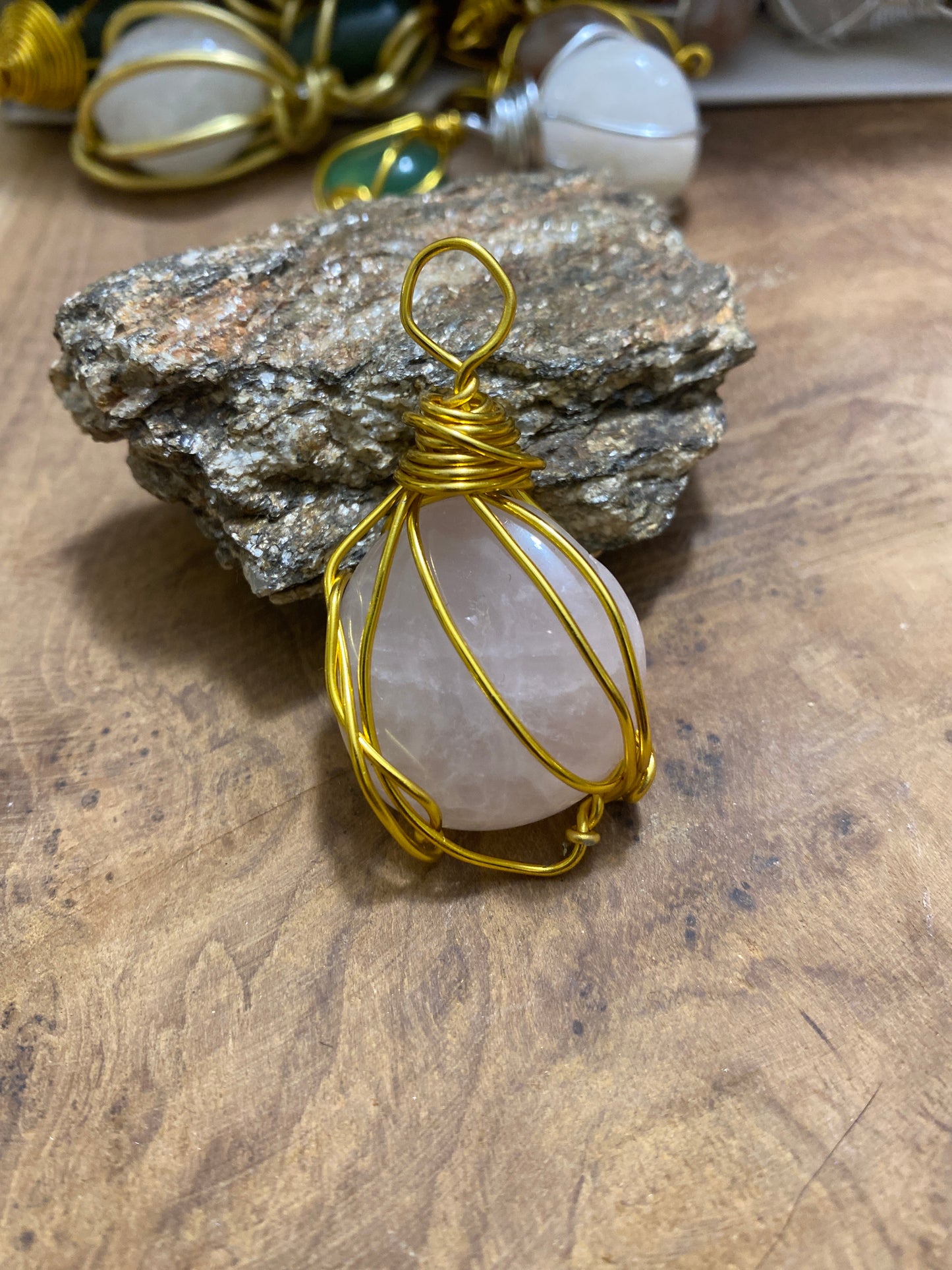 Pendentif Quartz rose
