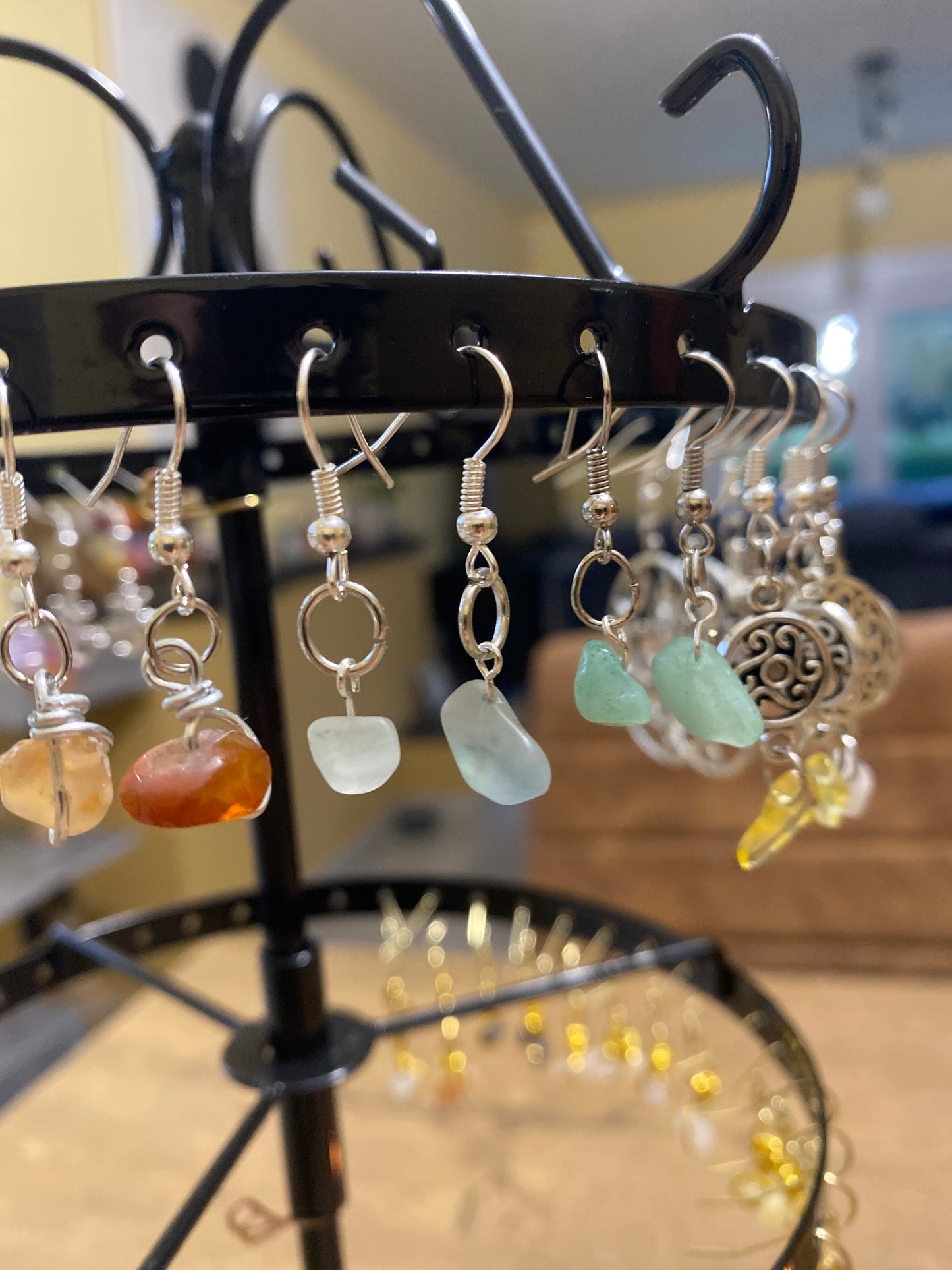 Boucles d’oreilles fluorite