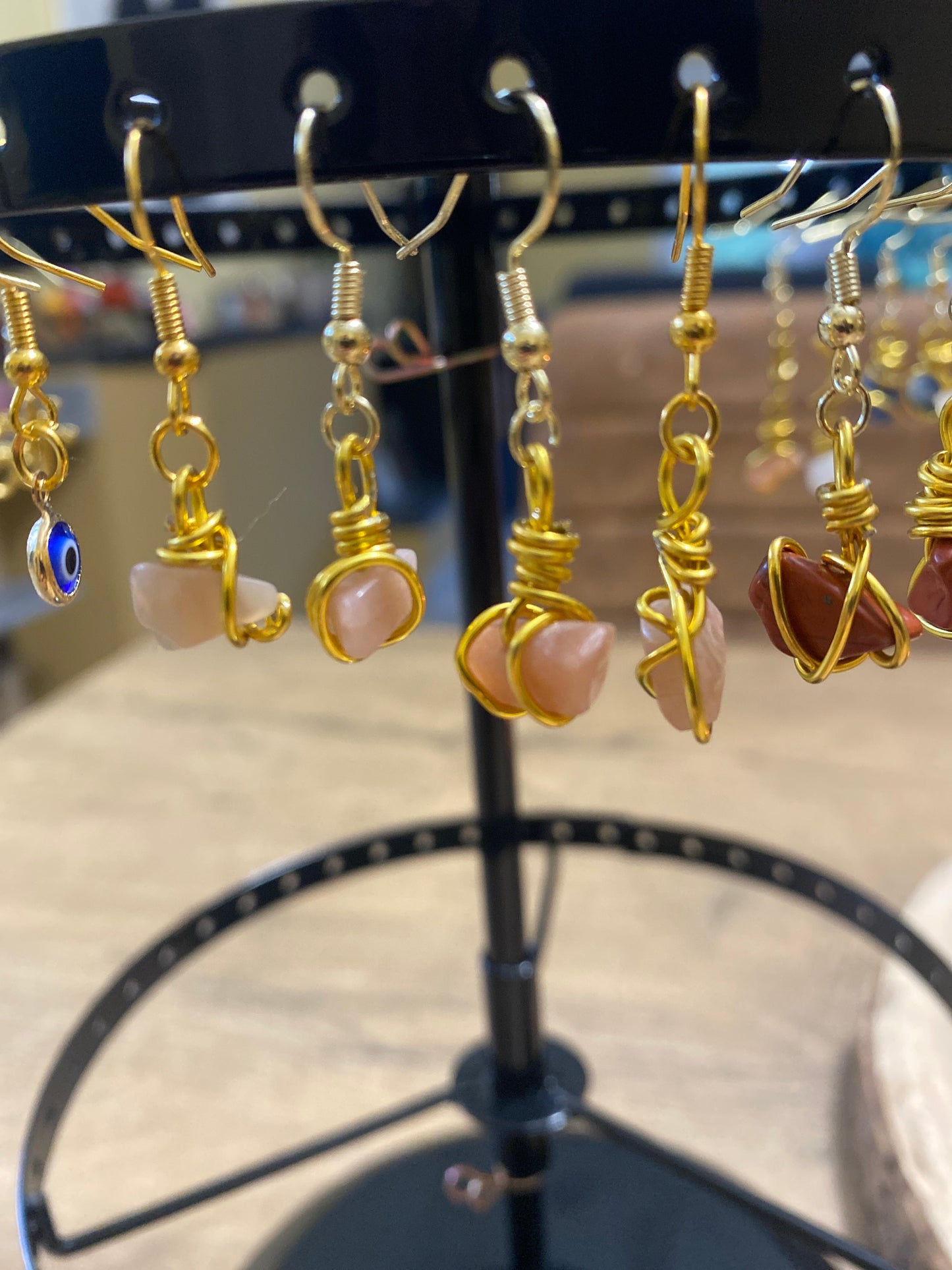 Boucles d’oreilles pierre de soleil