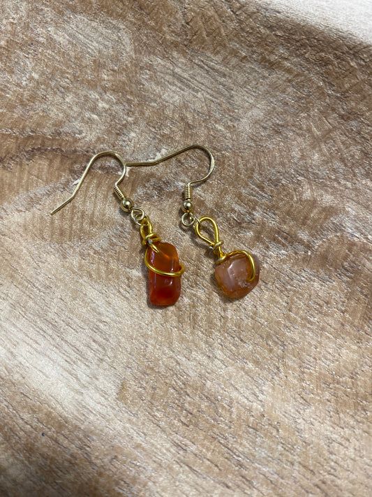 Boucles d’oreilles cornaline