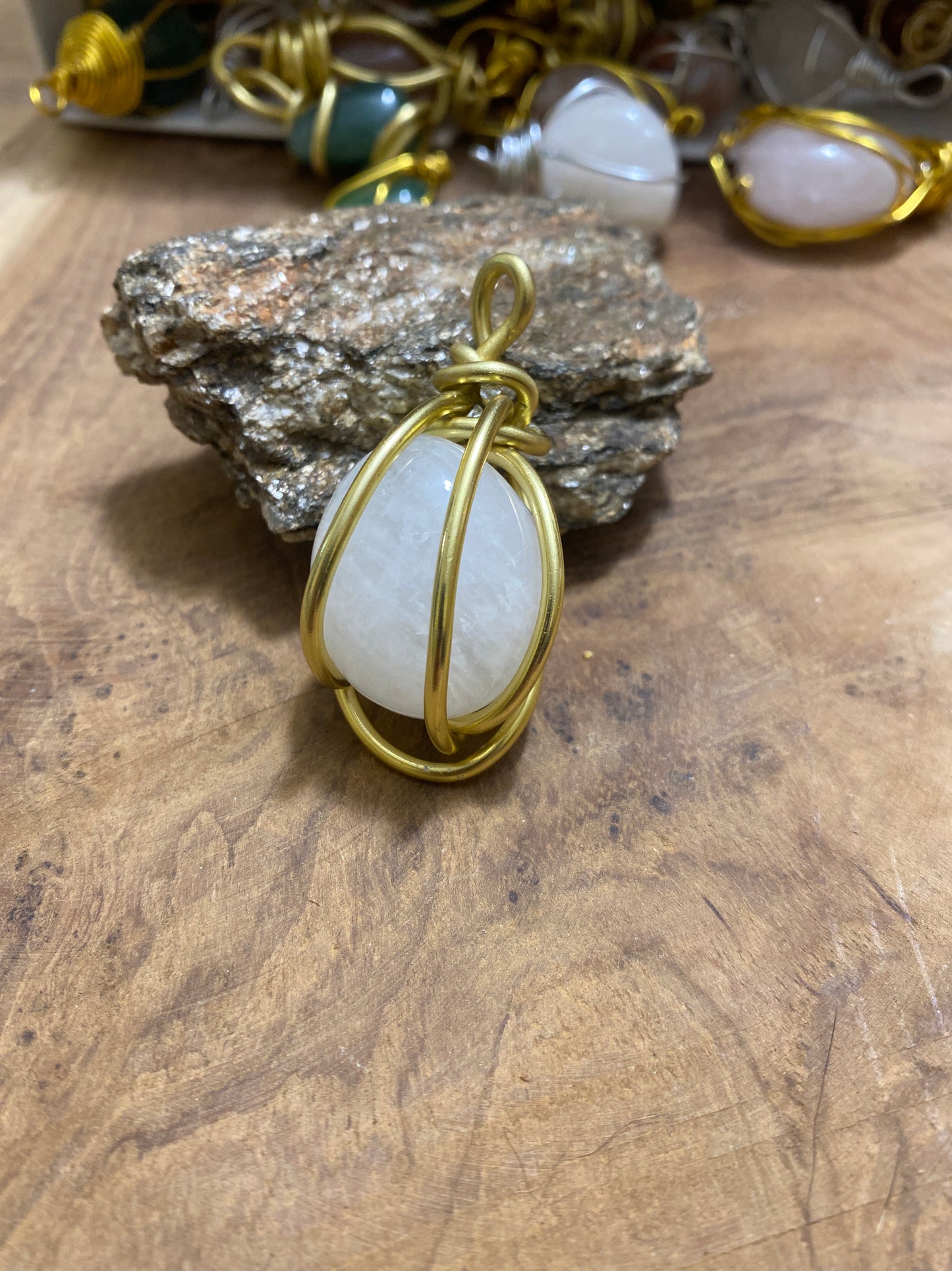 Pendentif Quartz laiteux