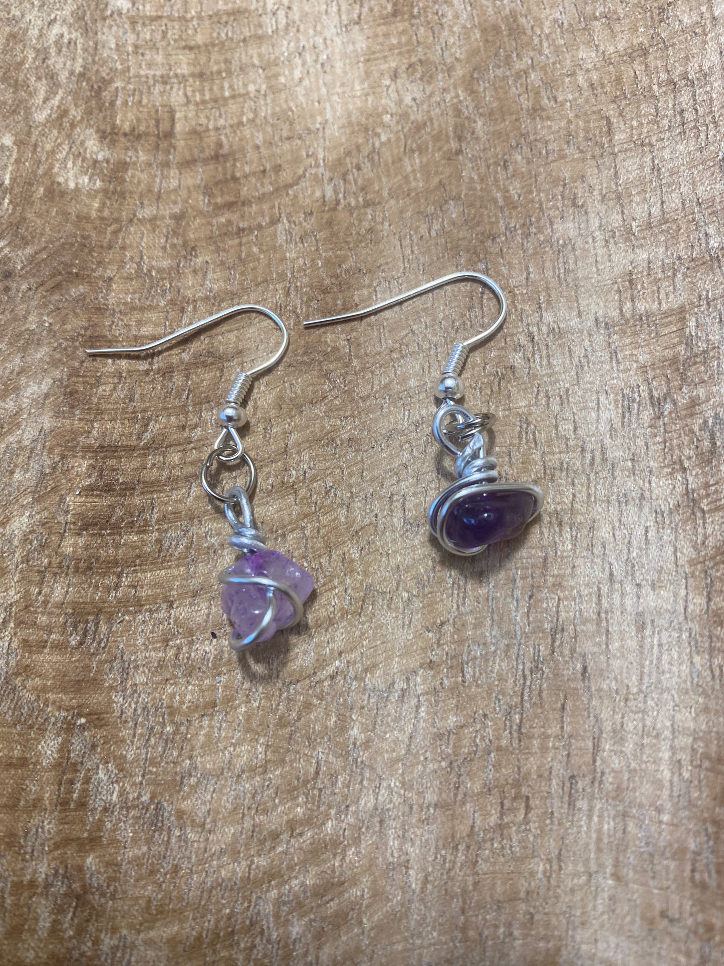 Boucles d’oreilles améthyste