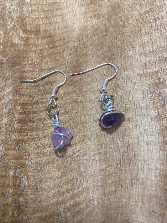 Boucles d’oreilles améthyste