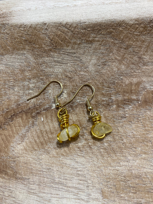 Boucles d’oreilles citrine