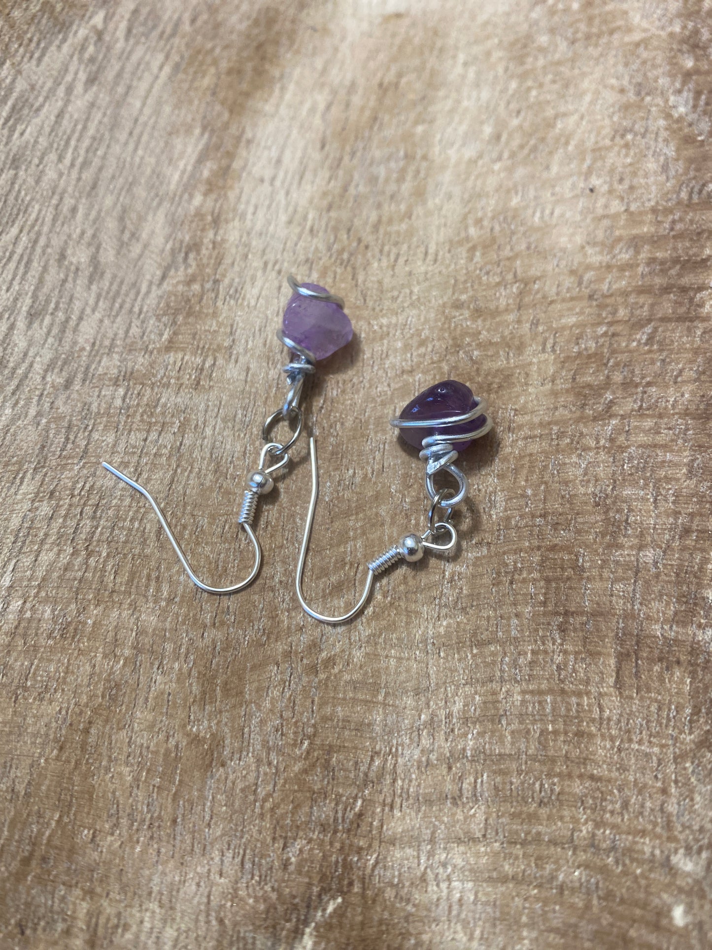 Boucles d’oreilles améthyste