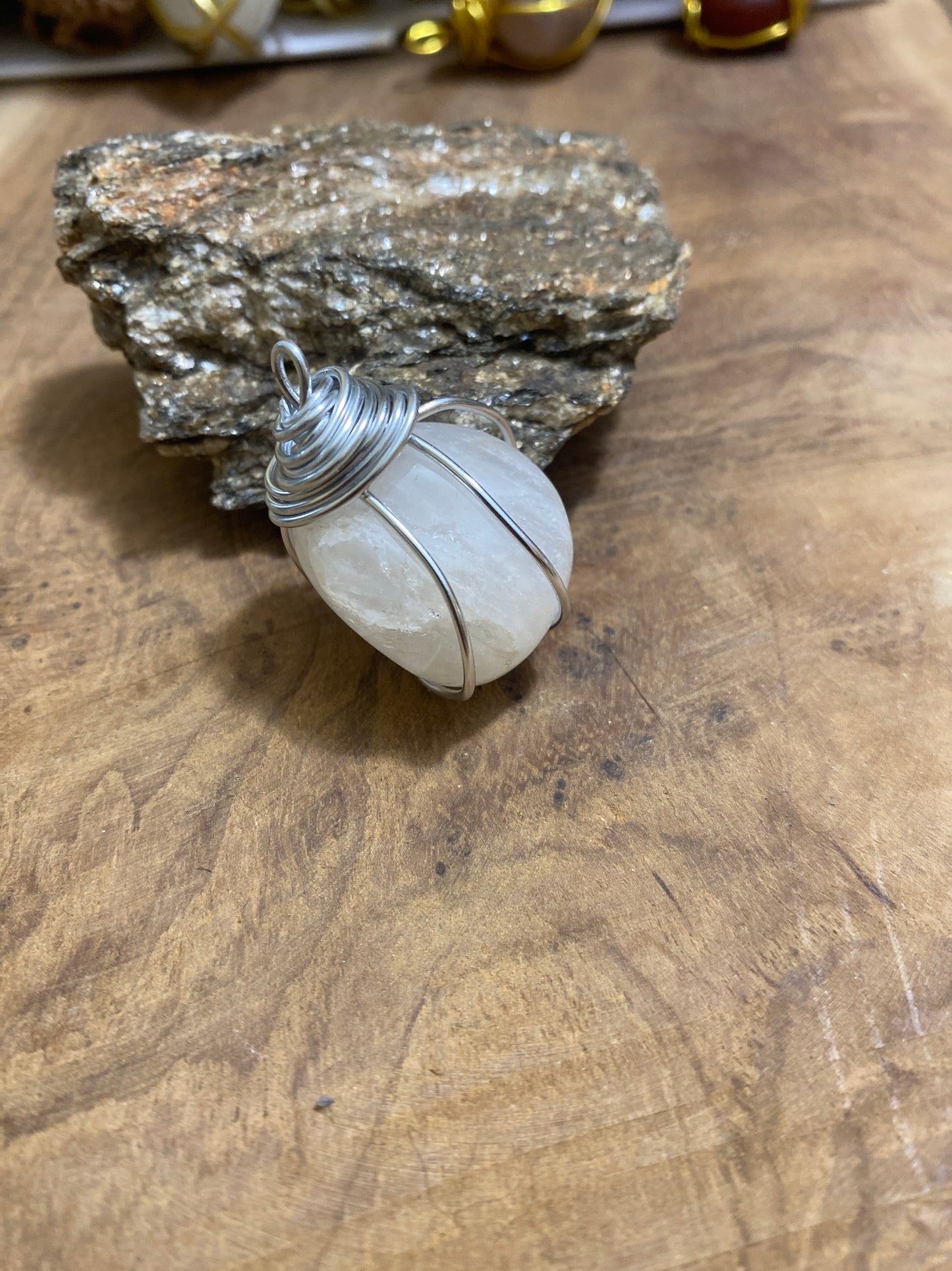 Pendentif Quartz laiteux