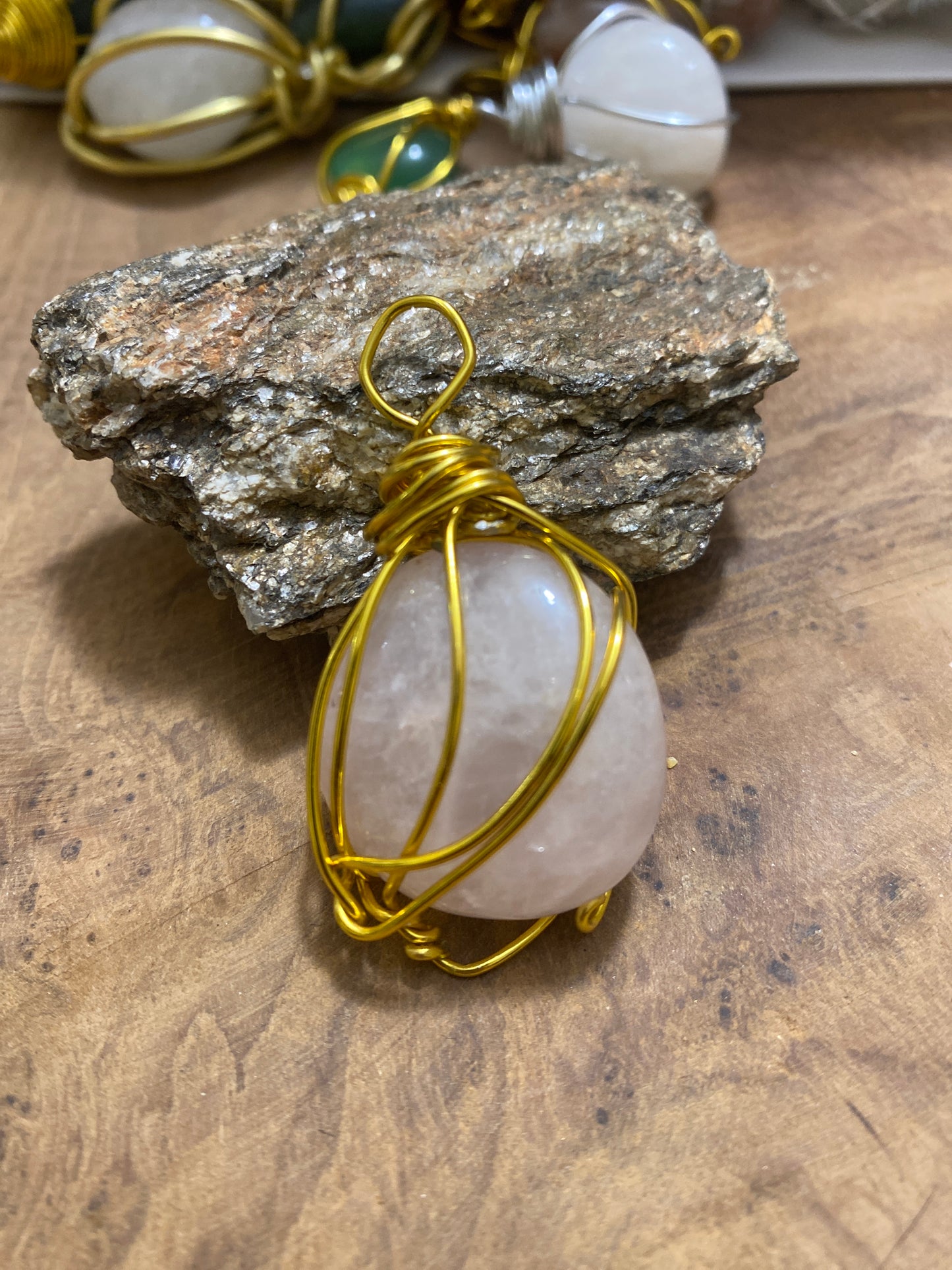 Pendentif Quartz rose
