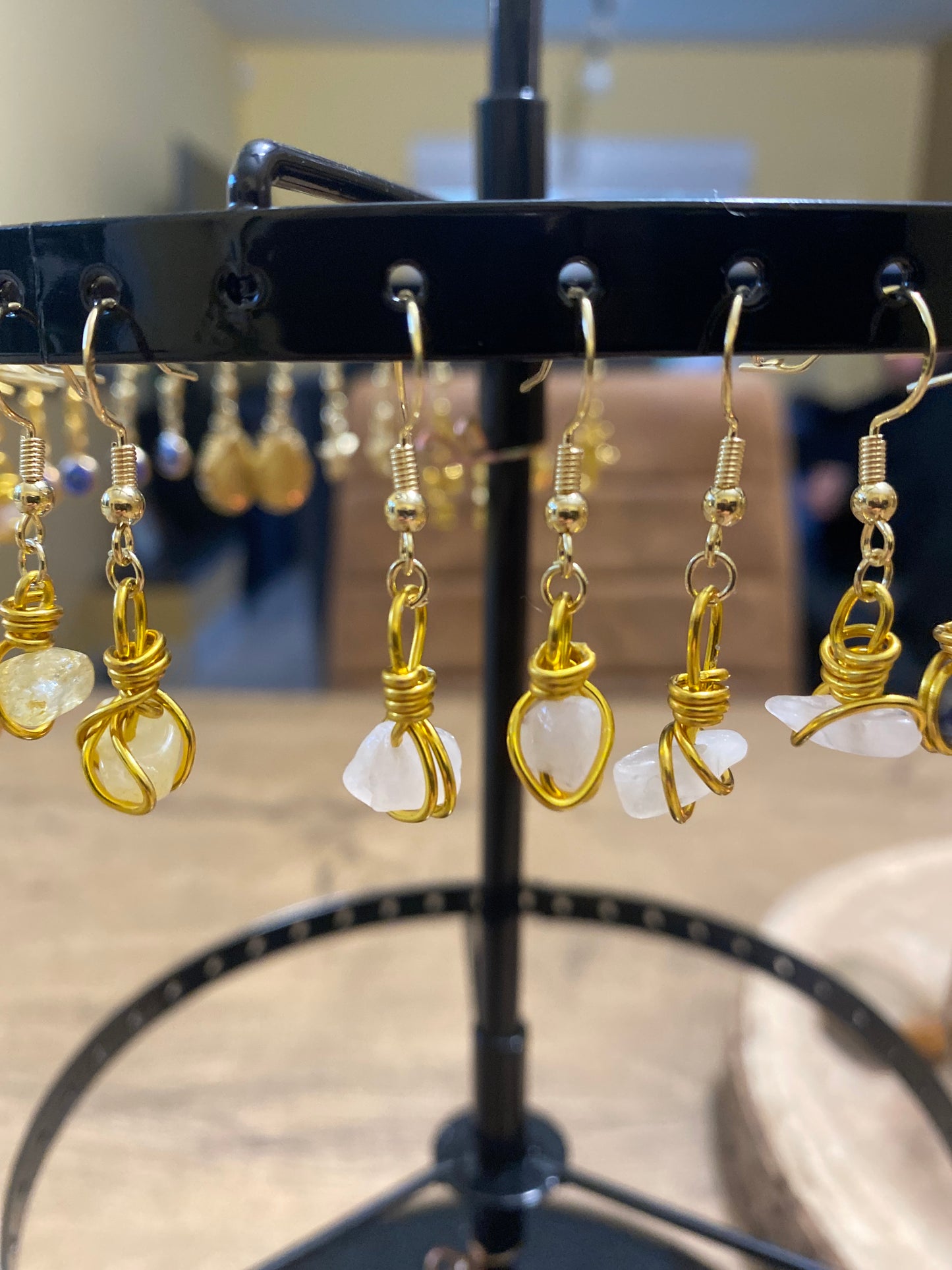 Boucles d’oreilles quartz rose