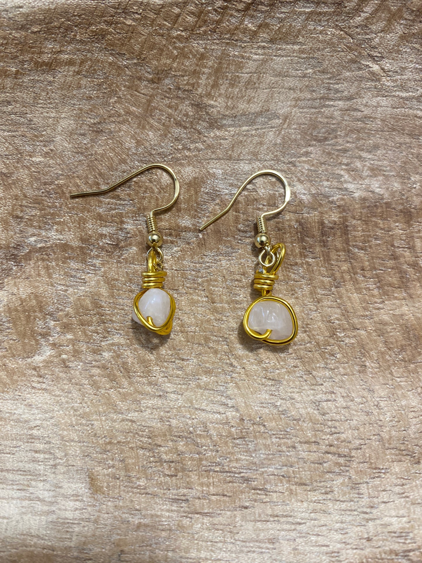 Boucles d’oreilles quartz rose