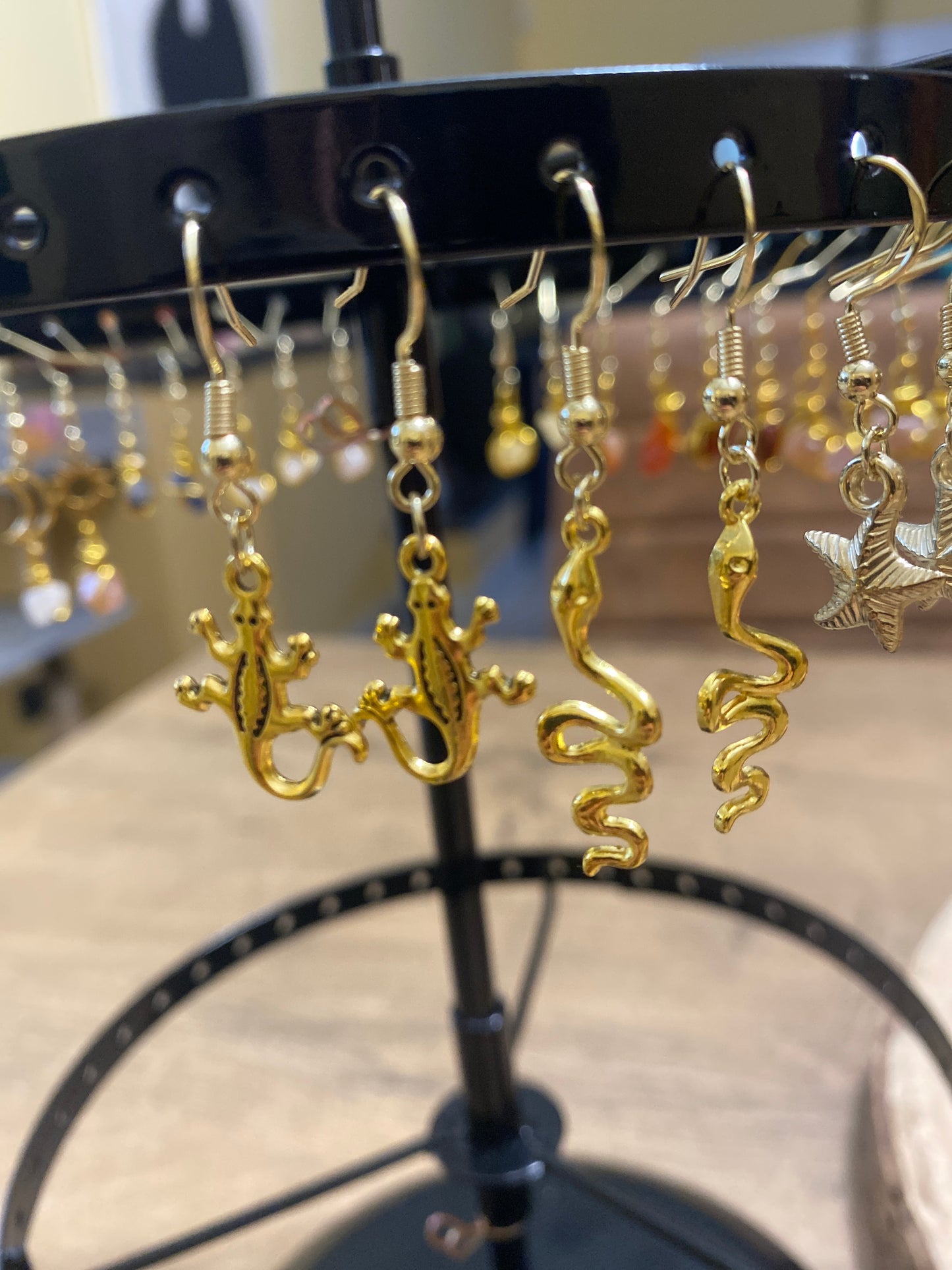 Boucles d’oreilles salamandre