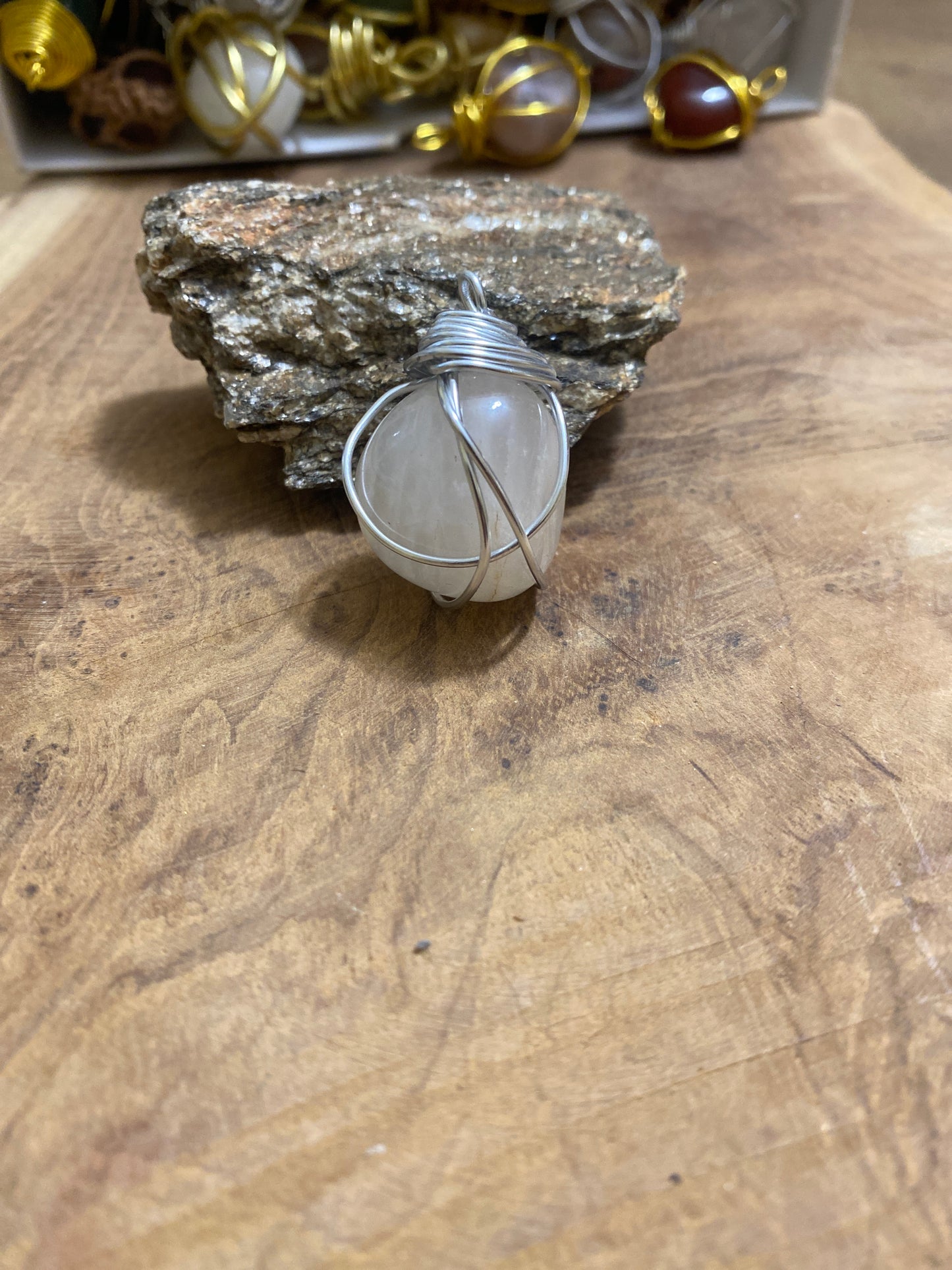 Pendentif Quartz laiteux